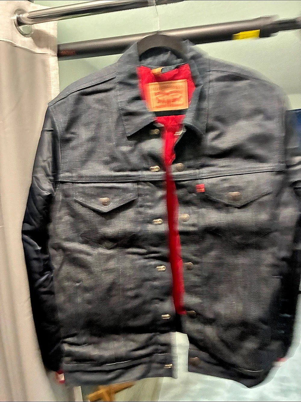 Levi's San Francisco 49ers NFL Team Denim Jacket Black & Red Large